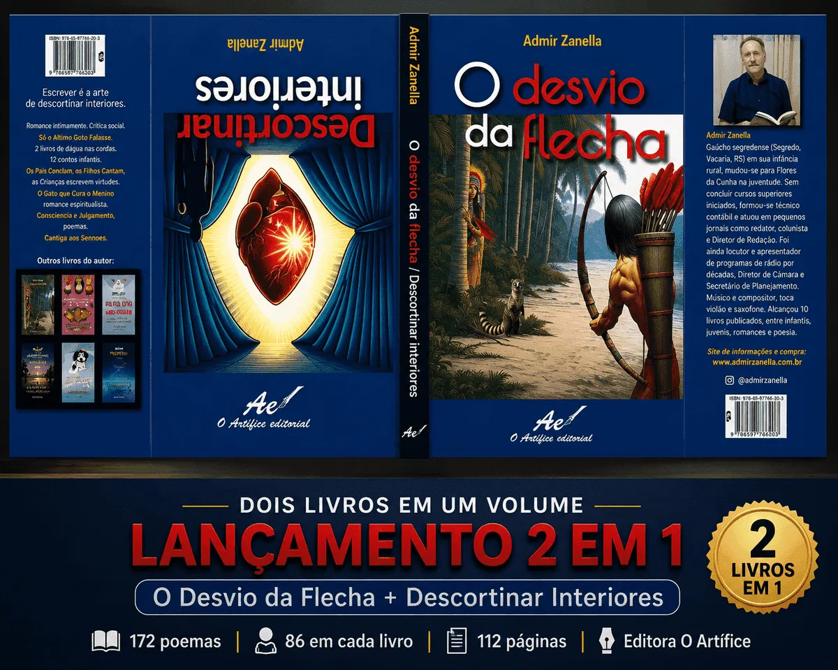 Capa/Folder: Edição 2 em 1 - O Desvio da Flecha & Descortinar Interiores